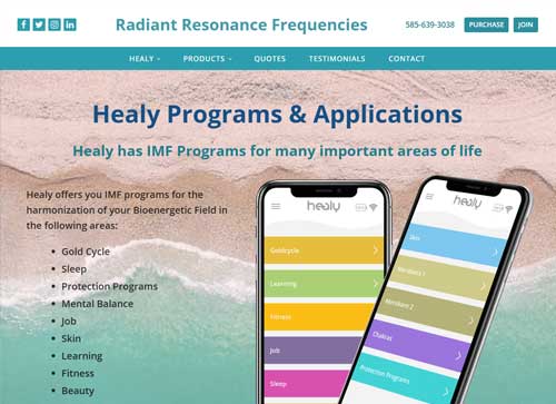 Radiant Resonance Frequencies Website